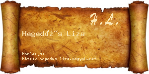 Hegedűs Liza névjegykártya